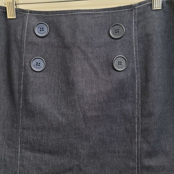 NINE & Company High Waist Pleated‎ Retro 80s y2k Casual Academia Denim Skirt 10 - Picture 2 of 12
